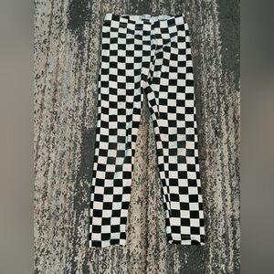 Wonder Nation Black and White Checkered Leggings